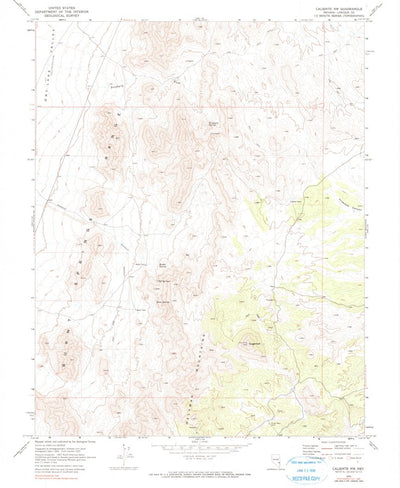 United States Geological Survey Caliente NW, NV (1970, 24000-Scale) digital map