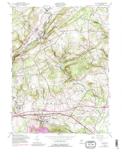 United States Geological Survey Califon, NJ (1954, 24000-Scale) digital map