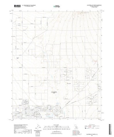 United States Geological Survey California City North, CA (2021, 24000-Scale) digital map