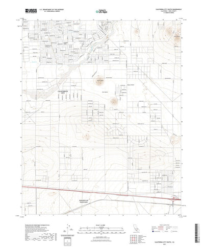 United States Geological Survey California City South, CA (2021, 24000-Scale) digital map