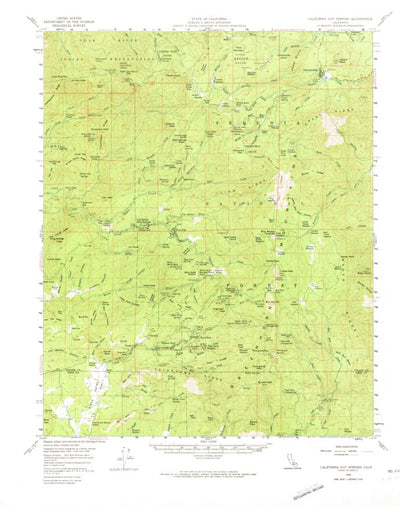 United States Geological Survey California Hot Springs, CA (1958, 62500-Scale) digital map