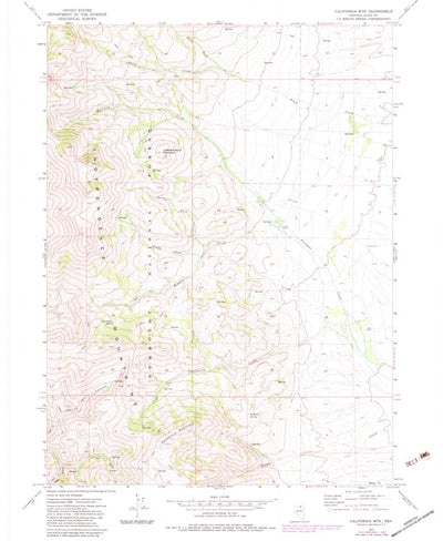 United States Geological Survey California Mountain, NV (1971, 24000-Scale) digital map