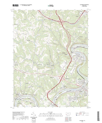 United States Geological Survey California, PA (2023, 24000-Scale) digital map