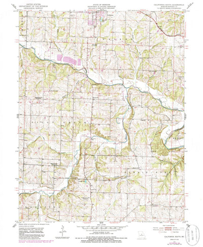 United States Geological Survey California South, MO (1951, 24000-Scale) digital map