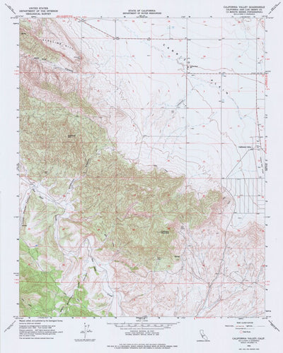 United States Geological Survey California Valley, CA (1966, 24000-Scale) digital map