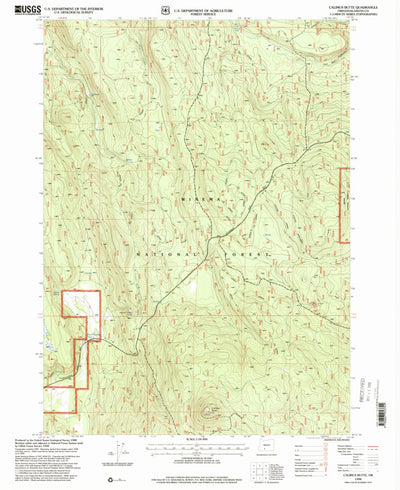 United States Geological Survey Calimus Butte, OR (1998, 24000-Scale) digital map