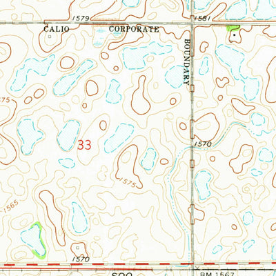 United States Geological Survey Calio, ND (1971, 24000-Scale) digital map