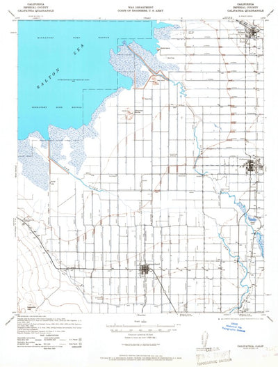 United States Geological Survey Calipatria, CA (1944, 62500-Scale) digital map