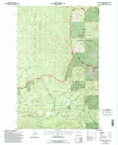 United States Geological Survey Calispell Peak, WA (1992, 24000-Scale) digital map