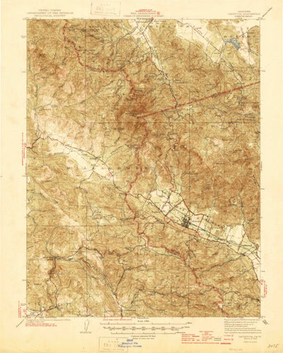 United States Geological Survey Calistoga, CA (1945, 62500-Scale) digital map
