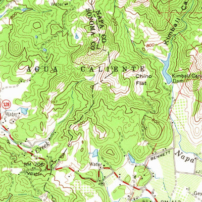 United States Geological Survey Calistoga, CA (1959, 62500-Scale) digital map