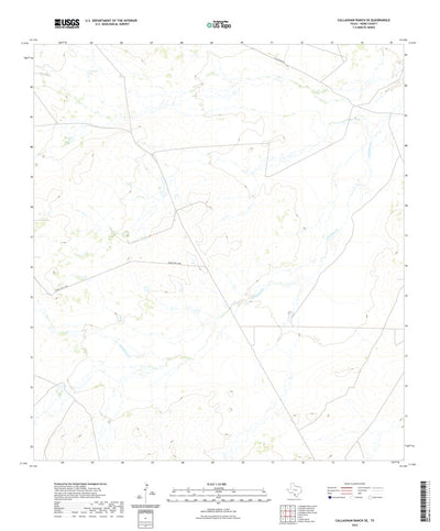 United States Geological Survey Callaghan Ranch SE, TX (2022, 24000-Scale) digital map