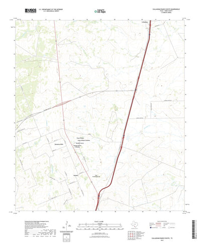 United States Geological Survey Callaghan Ranch South, TX (2022, 24000-Scale) digital map