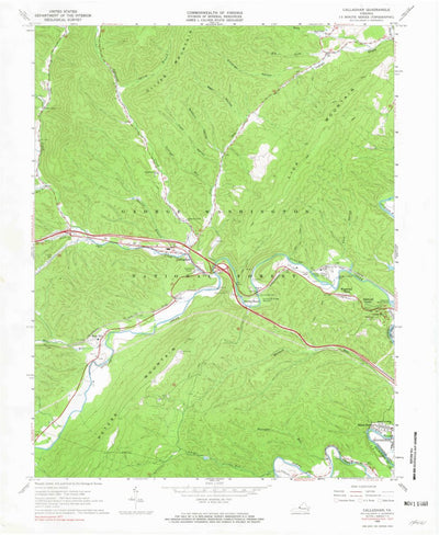 United States Geological Survey Callaghan, VA (1966, 24000-Scale) digital map