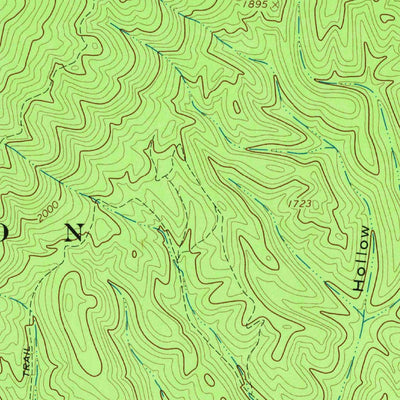 United States Geological Survey Callaghan, VA (1966, 24000-Scale) digital map