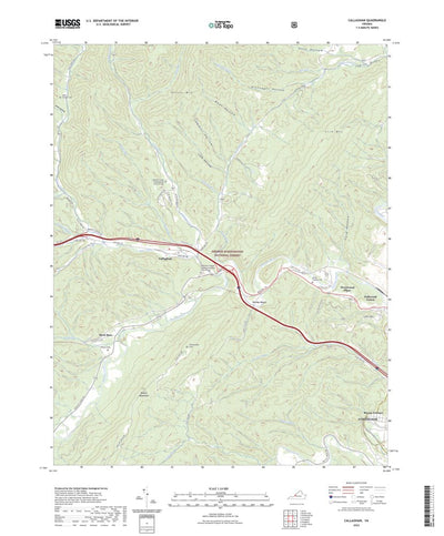 United States Geological Survey Callaghan, VA (2022, 24000-Scale) digital map