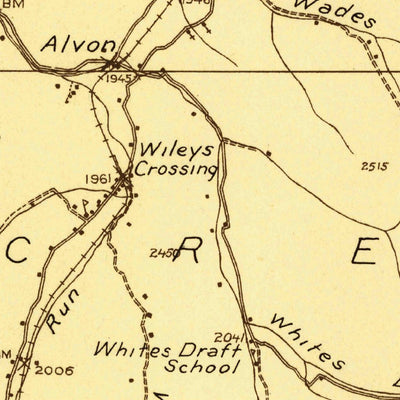 United States Geological Survey Callaghan, VA-WV (1921, 48000-Scale) digital map