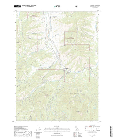 United States Geological Survey Callahan, CA (2022, 24000-Scale) digital map