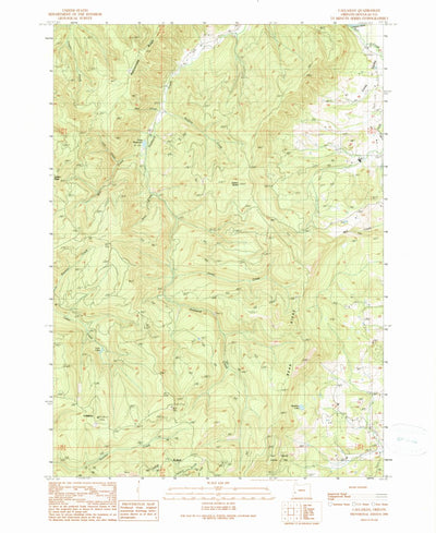 United States Geological Survey Callahan, OR (1990, 24000-Scale) digital map