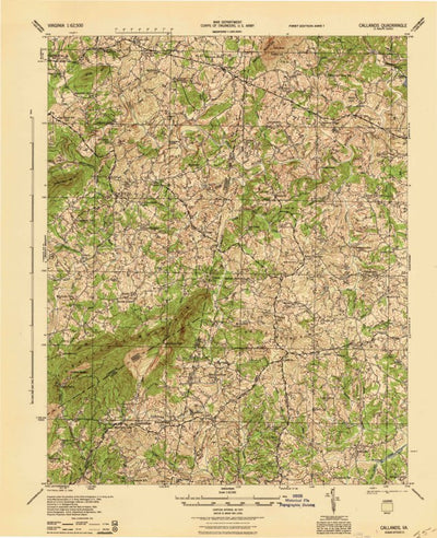 United States Geological Survey Callands, VA (1944, 62500-Scale) digital map