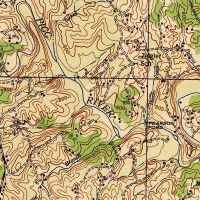 United States Geological Survey Callands, VA (1944, 62500-Scale) digital map