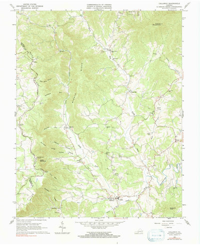 United States Geological Survey Callaway, VA (1963, 24000-Scale) digital map