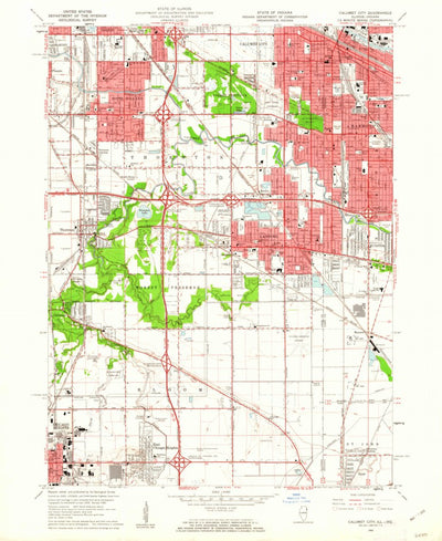 United States Geological Survey Calumet City, IL-IN (1960, 24000-Scale) digital map