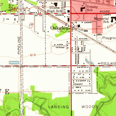 United States Geological Survey Calumet City, IL-IN (1960, 24000-Scale) digital map