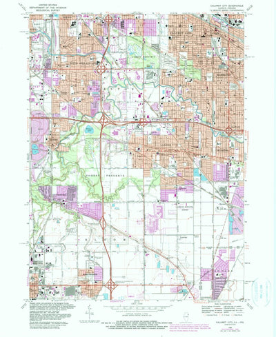 United States Geological Survey Calumet City, IL-IN (1968, 24000-Scale) digital map