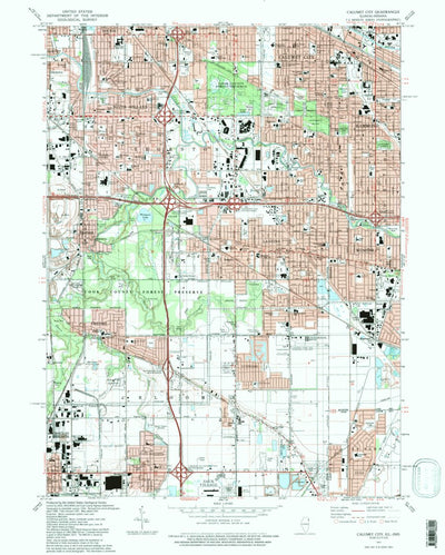 United States Geological Survey Calumet City, IL-IN (1991, 24000-Scale) digital map