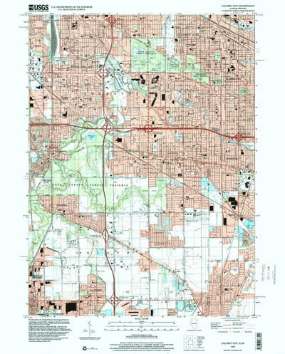 United States Geological Survey Calumet City, IL-IN (1998, 24000-Scale) digital map