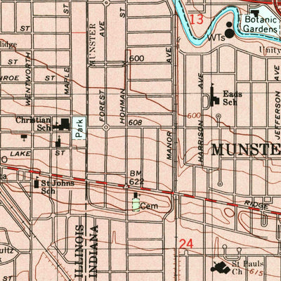 United States Geological Survey Calumet City, IL-IN (1998, 24000-Scale) digital map