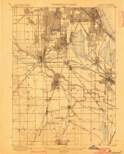 United States Geological Survey Calumet, IL-IN (1900, 62500-Scale) digital map