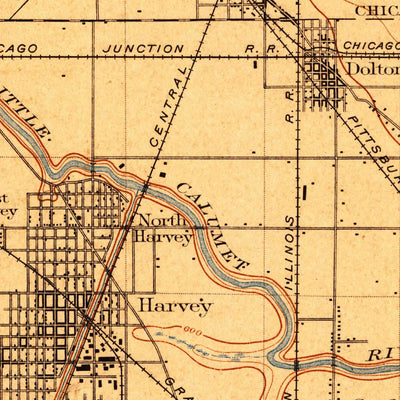 United States Geological Survey Calumet, IL-IN (1900, 62500-Scale) digital map