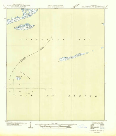 United States Geological Survey Calumet Island, LA (1935, 31680-Scale) digital map