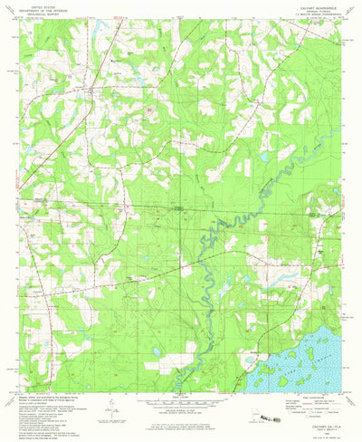 United States Geological Survey Calvary, GA-FL (1982, 24000-Scale) digital map