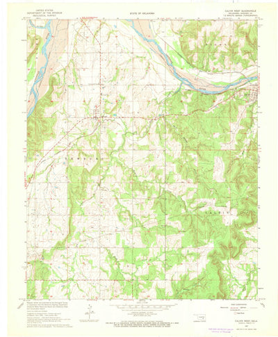 United States Geological Survey Calvin West, OK (1967, 24000-Scale) digital map