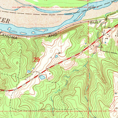United States Geological Survey Calvin West, OK (1967, 24000-Scale) digital map