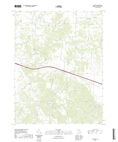 United States Geological Survey Calwood, MO (2021, 24000-Scale) digital map
