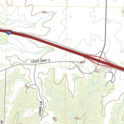 United States Geological Survey Calwood, MO (2021, 24000-Scale) digital map
