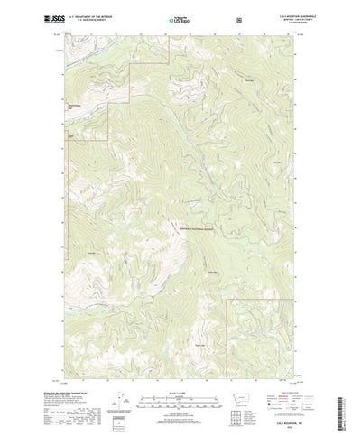 United States Geological Survey Calx Mountain, MT (2020, 24000-Scale) digital map