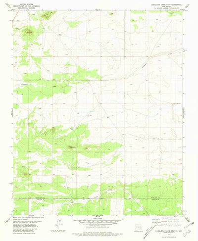 United States Geological Survey Camaleon Draw West, NM (1981, 24000-Scale) digital map