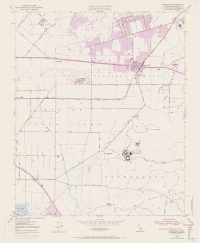 United States Geological Survey Camarillo, CA (V1, 1950) digital map