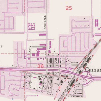 United States Geological Survey Camarillo, CA (V1, 1950) digital map