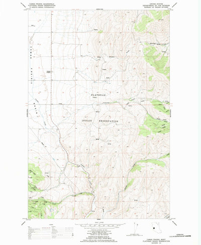 United States Geological Survey Camas Prairie, MT (1989, 24000-Scale) digital map