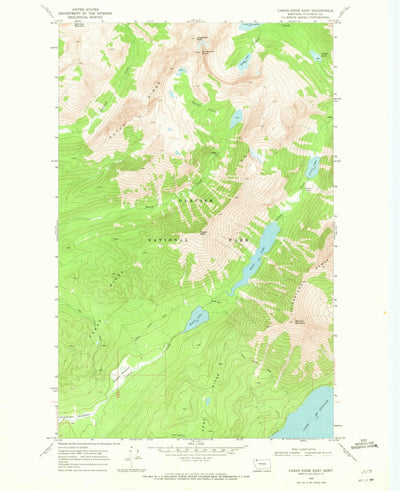 United States Geological Survey Camas Ridge East, MT (1968, 24000-Scale) digital map