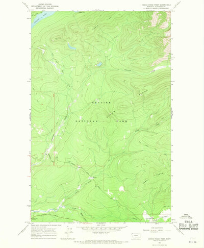 United States Geological Survey Camas Ridge West, MT (1966, 24000-Scale) digital map