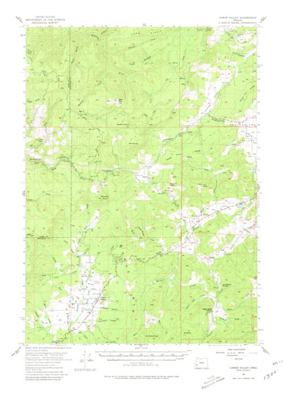 United States Geological Survey Camas Valley, OR (1955, 62500-Scale) digital map