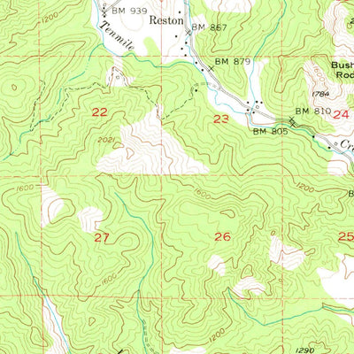 United States Geological Survey Camas Valley, OR (1955, 62500-Scale) digital map