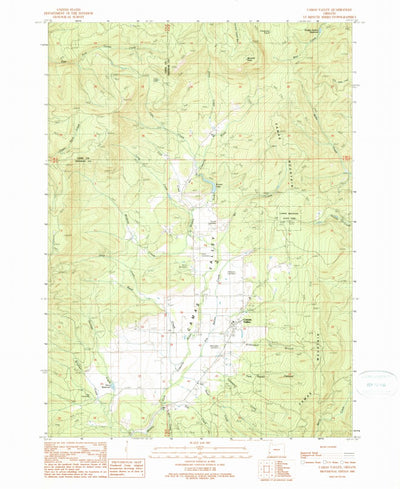 United States Geological Survey Camas Valley, OR (1990, 24000-Scale) digital map